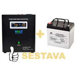 VSelektro Záložní zdroj 300W, sinusPRO-500W + AKU 33Ah