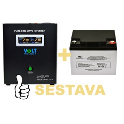 VSelektro Záložní zdroj 300W, sinusPRO-500W + AKU 40Ah