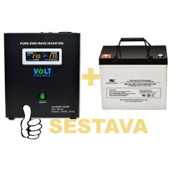 VSelektro Záložní zdroj 300W, sinusPRO-500W + AKU 55Ah