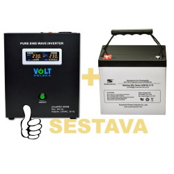 VSelektro Záložní zdroj 300W, sinusPRO-500W + AKU 70Ah