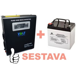 VSelektro Záložní zdroj 500W, sinusPRO-800W + AKU 33Ah