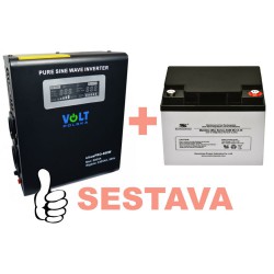 VSelektro Záložní zdroj 500W, sinusPRO-800W + AKU 40Ah