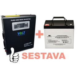 VSelektro Záložní zdroj 500W, sinusPRO-800W + AKU 55Ah