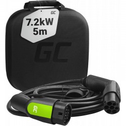 Nabíjecí kabel Typ 2 - 7,2kW - 5m, Green Cell EV09