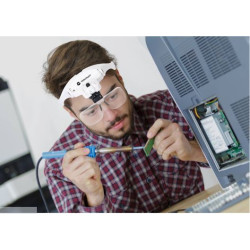 TOOLCRAFT 2469761 brýle s lupou s LED osvětlením , zvětšení: 3.5 x, 2.5 x, 2.0 x, 1.5 x, 1.0 x, Velikost objektivu: (d x š) 95 mm x 34 mm