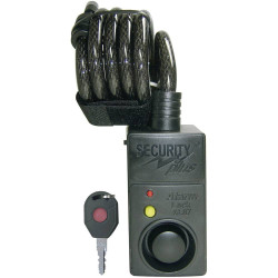 Security Plus AL07 lankový zámek s alarmem, s detektorem pohybu, zámek s klíčem, černá
