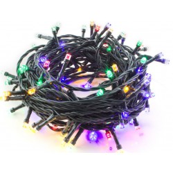 Hütermann Vánoční LED řetěz barevný 100LED, 8 m, venkovní