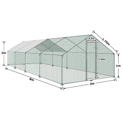 Venkovní klec - oplocený výběh - 8x3x2 m