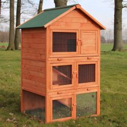 Dřevěná králíkárna SOKOLOV, 1060x865x1600 mm
