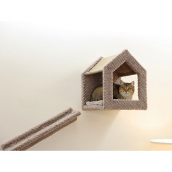 Kočičí strom na zeď KERBL 80920 MONTE BALDO, sada nástěnných pater, taupe, 6 ks 5