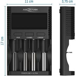 Ansmann Powerline 4 Ultra nabíječka akumulátorů NiCd, NiMH, Li-Ion AAA, AA, malé mono, velké mono