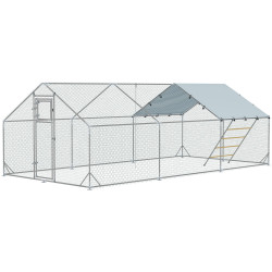 Výběh pro drůbež s bidlem PAWHUT D51-436V05SR, 3x6x1,95m