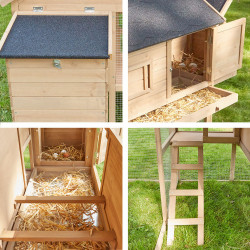 Dřevěný maxi kurník TIRANA, 3000x1520x1210 mm