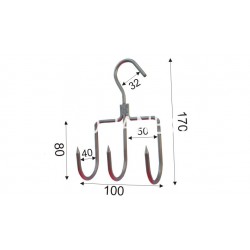 Trojhák na maso 170X100X5 mm (nerez)