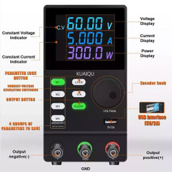Laboratorní zdroj KUAIQU SPPS605D 0-60V/0-5A, programovatelný