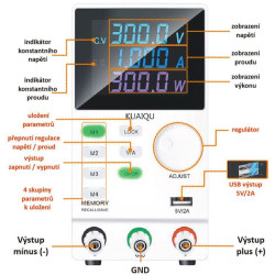 Laboratorní zdroj KUAIQU SPPS3001D 0-300V/0-1A, programovatelný