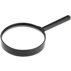 Lupa 90mm, plastový držák, 3D