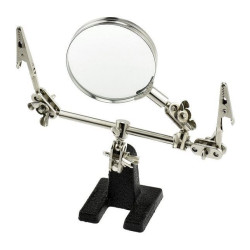 Držáček s lupou-třetí ruka, lupa 60mm, zvětšení 5x