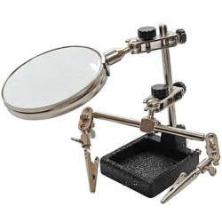 Držáček s lupou - třetí ruka, lupa 89mm