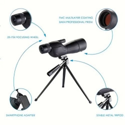 Monokulární pozorovací dalekohled 60mm 25-75x se stativem