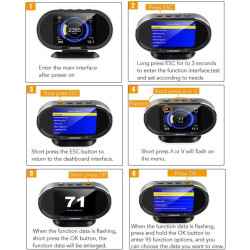 Autodiagnostika Konnwei KW206, OBD II + palubní displej