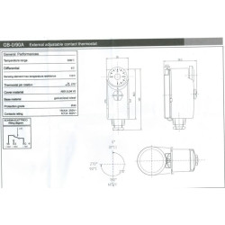 Příložný termostat s bimetalem GB-0/90A
