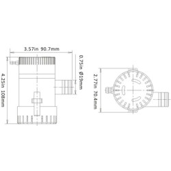 Ponorné čerpadlo do lodi JK1-G750-01 - 12V, 750GPH, bilge pump