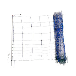 Vodivá ohradníková síť proti vlkům KERBL 27380 TITANNET 145 cm x 50 m / 2 hroty, bílomodrá