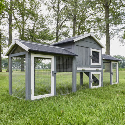 Dřevěná králíkárna REYKJAVÍK, 2100x540x855 mm