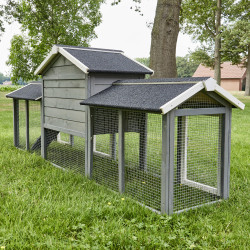 Dřevěná králíkárna REYKJAVÍK, 2100x540x855 mm