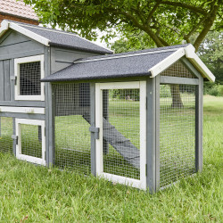 Dřevěná králíkárna REYKJAVÍK, 2100x540x855 mm