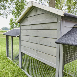 Dřevěná králíkárna REYKJAVÍK, 2100x540x855 mm