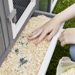 Dřevěná králíkárna REYKJAVÍK, 2100x540x855 mm