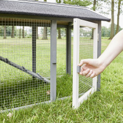 Dřevěná králíkárna REYKJAVÍK, 2100x540x855 mm