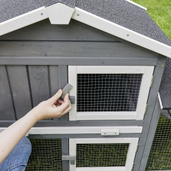 Dřevěná králíkárna REYKJAVÍK, 2100x540x855 mm