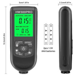 Měřič tloušťky laku s LCD displejem, HW300-PRO, 0 ~ 2000um