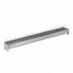 GAUN Žlabové krmítko pozinkované - pro drůbež - délka 100 cm
