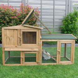 Dřevěná králíkárna MILEVSKO, 1450x530x835 mm