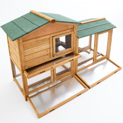 Dřevěná králíkárna REGENSBURG, 1460x460x940 mm