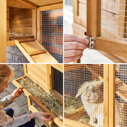 Dřevěná králíkárna REGENSBURG, 1460x460x940 mm