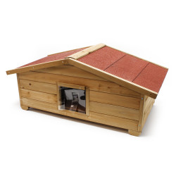 Zateplená bouda - kočičí domeček, 99 x 52 x 41.5 cm - Micka L