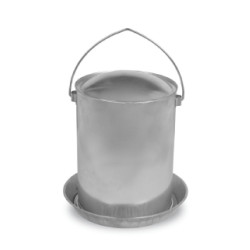 Napájecí kbelík pro drůbež, kovový, 15 litrů - GAUN 12053