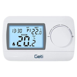 Termostat GETI GRT04 drátový programovatelný 7denní