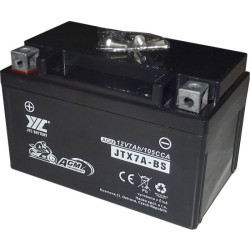 Pb akumulátor JYC JTX7A-BS AGM pro motocykly 12V/7Ah levý