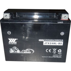 Pb akumulátor JYC JTX24HL-BS AGM pro motocykly 12V/24Ah pravý