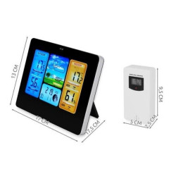 Meteorologická stanice s bezdrátovým snímačem, barevný displej