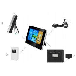 Meteorologická stanice s bezdrátovým snímačem, barevný displej