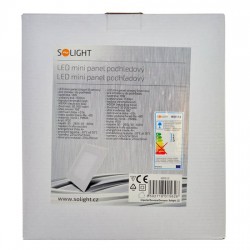 Solight LED mini panel, podhledový, 18W, 1530lm, 4000K, tenký, čtvercový, bílý