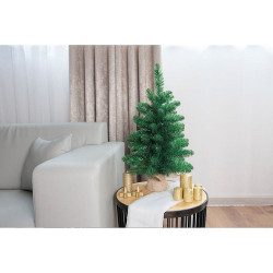 Mini stromek MagicHome Leo, jedle v jutě, extra hustý, 60cm