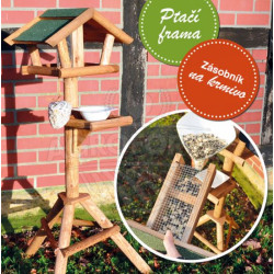 Dřevěné ptačí krmítko Ptačí farma